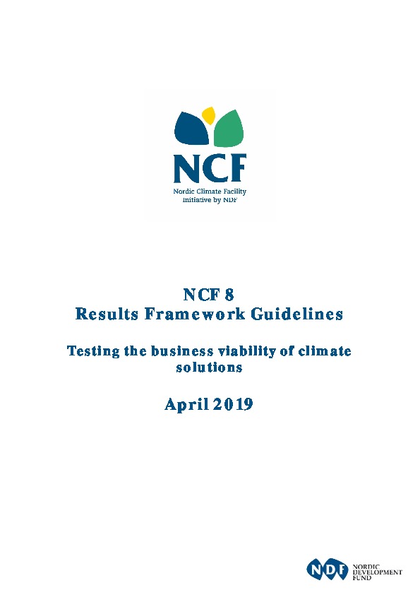 NCF 8 Results Framework Guidelines