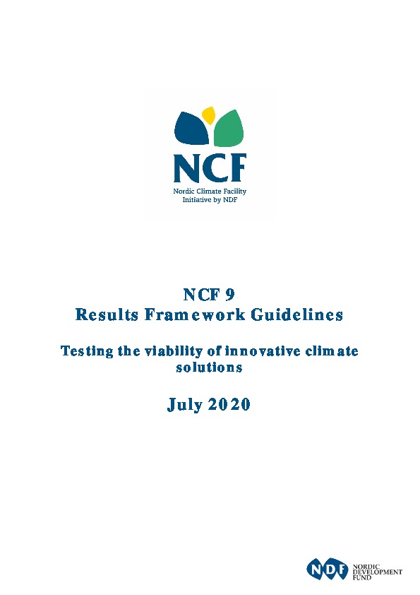 NCF 9 Results Framework Guidelines