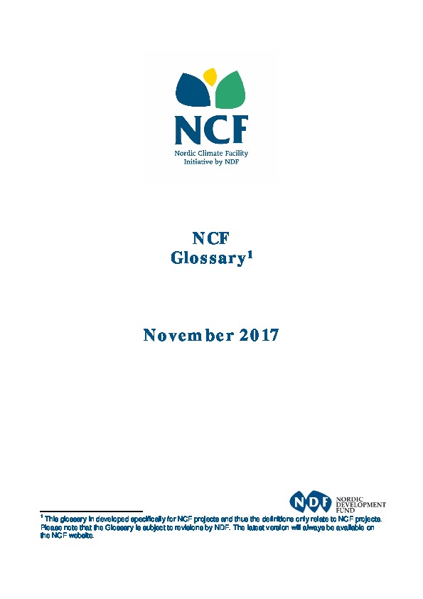 NCF Glossary